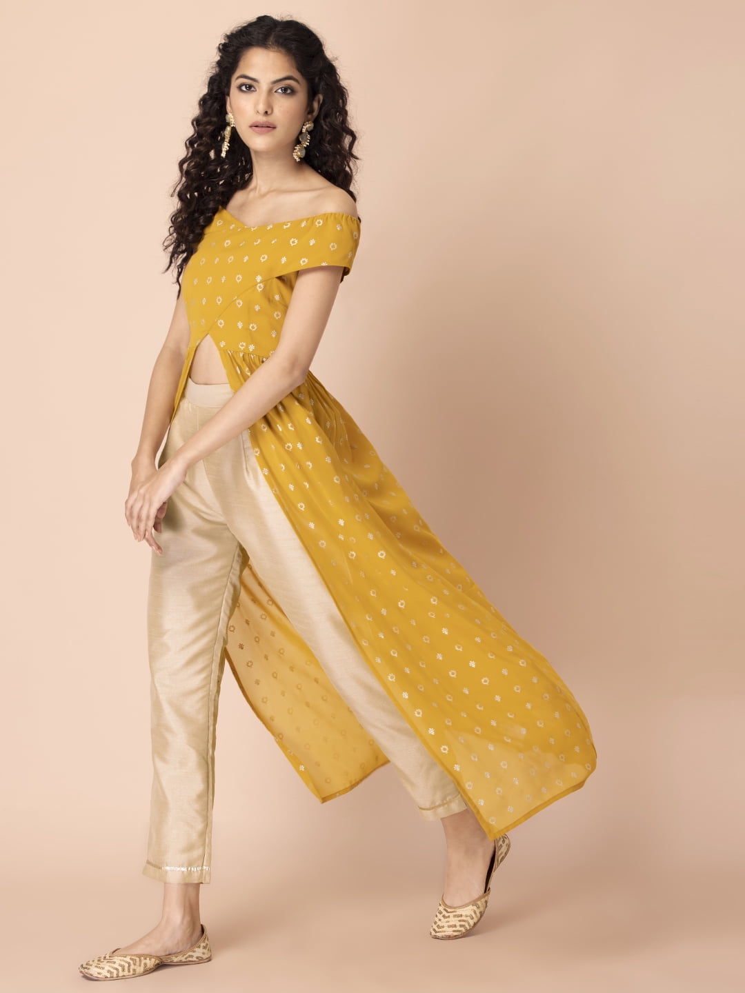 Buy Women Yellow Viscose Solid Shirt Kurta - Feed-Kurtas - Indya